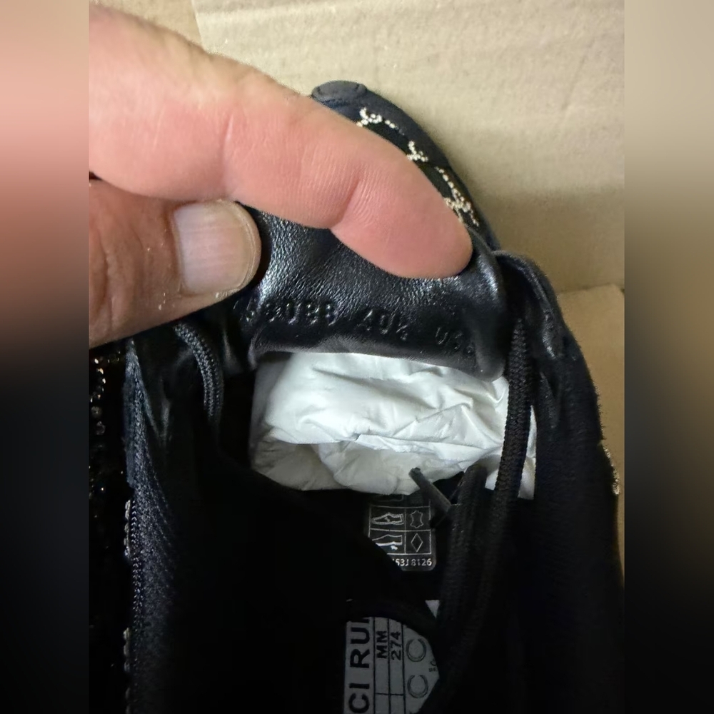 Gucci Black GG Crystal Embellished Run Sneakers - Picture 9 of 9